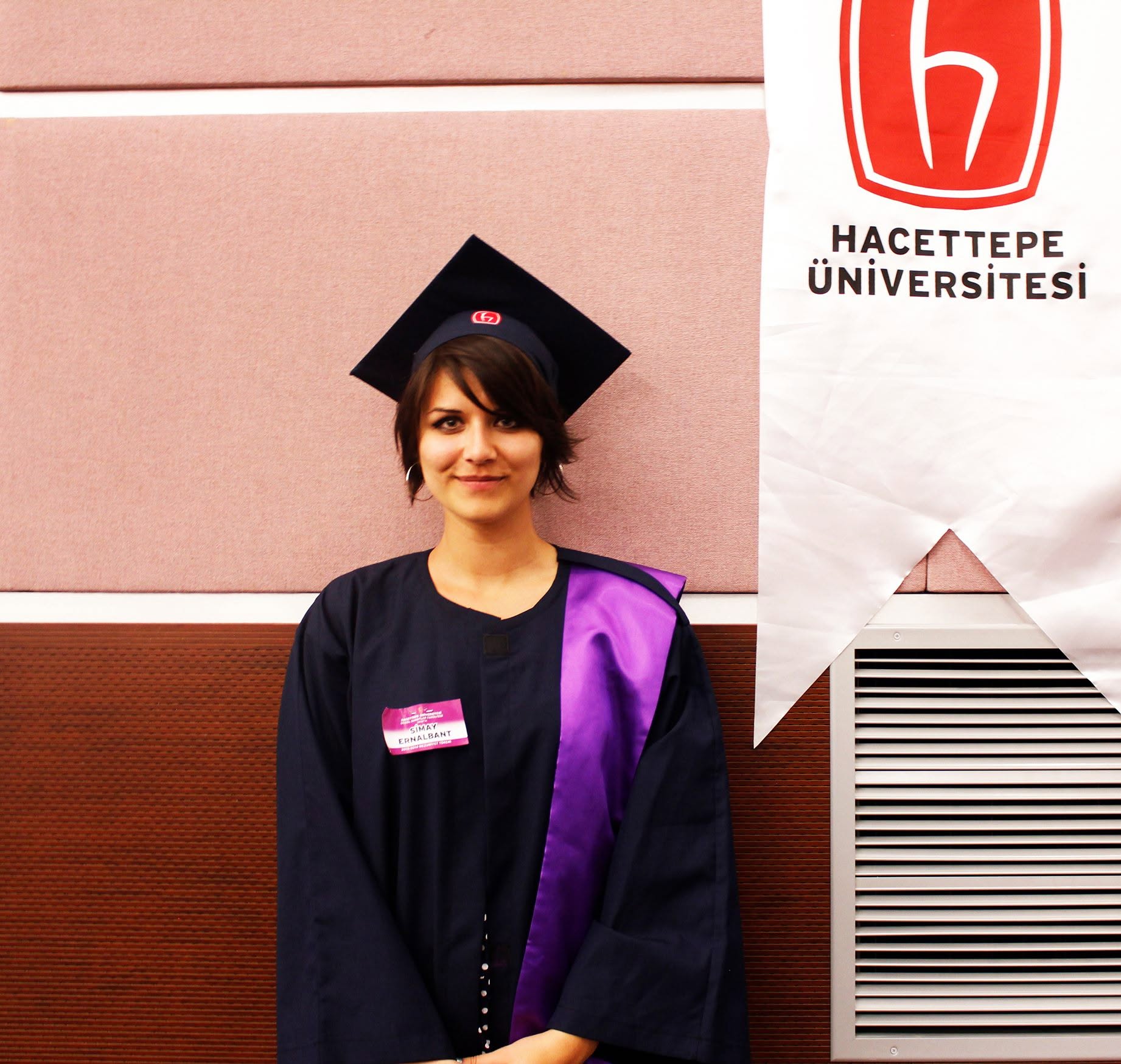Simay Ernalbant at her Hacettepe University graduation